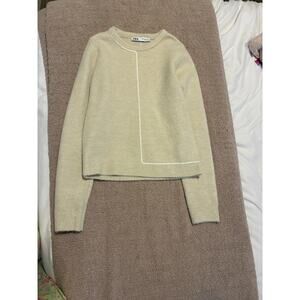 Zara Knit Sweater With Piping